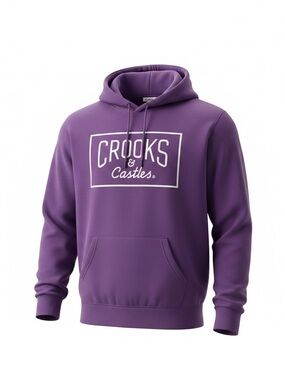 Crooks & Castles Purple Logo Pullover Hoodie